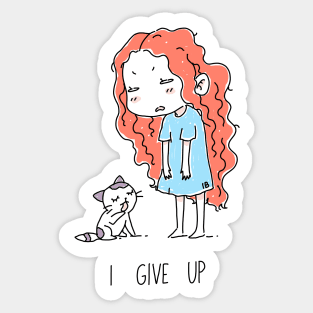 I Give Up Sticker